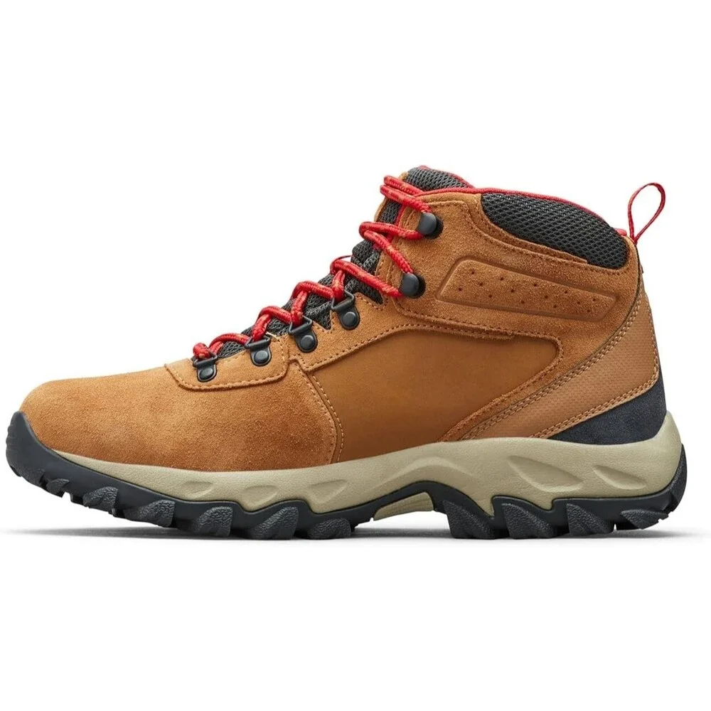 Columbia Newton Ridge Plus II Suede WP Hiking Boots – Elk/Mountain Red (Size 15)